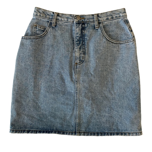 VINTAGE GUESS JEANS GEORGES MARCIANO DENIM JEAN SKIRT SIZE 31 USA - Picture 2 of 9